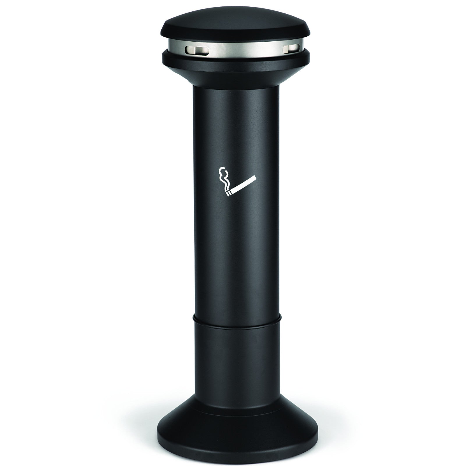 Ashtrays – Free-standing outdoor ashtray, black, with a 15L container - Carlat