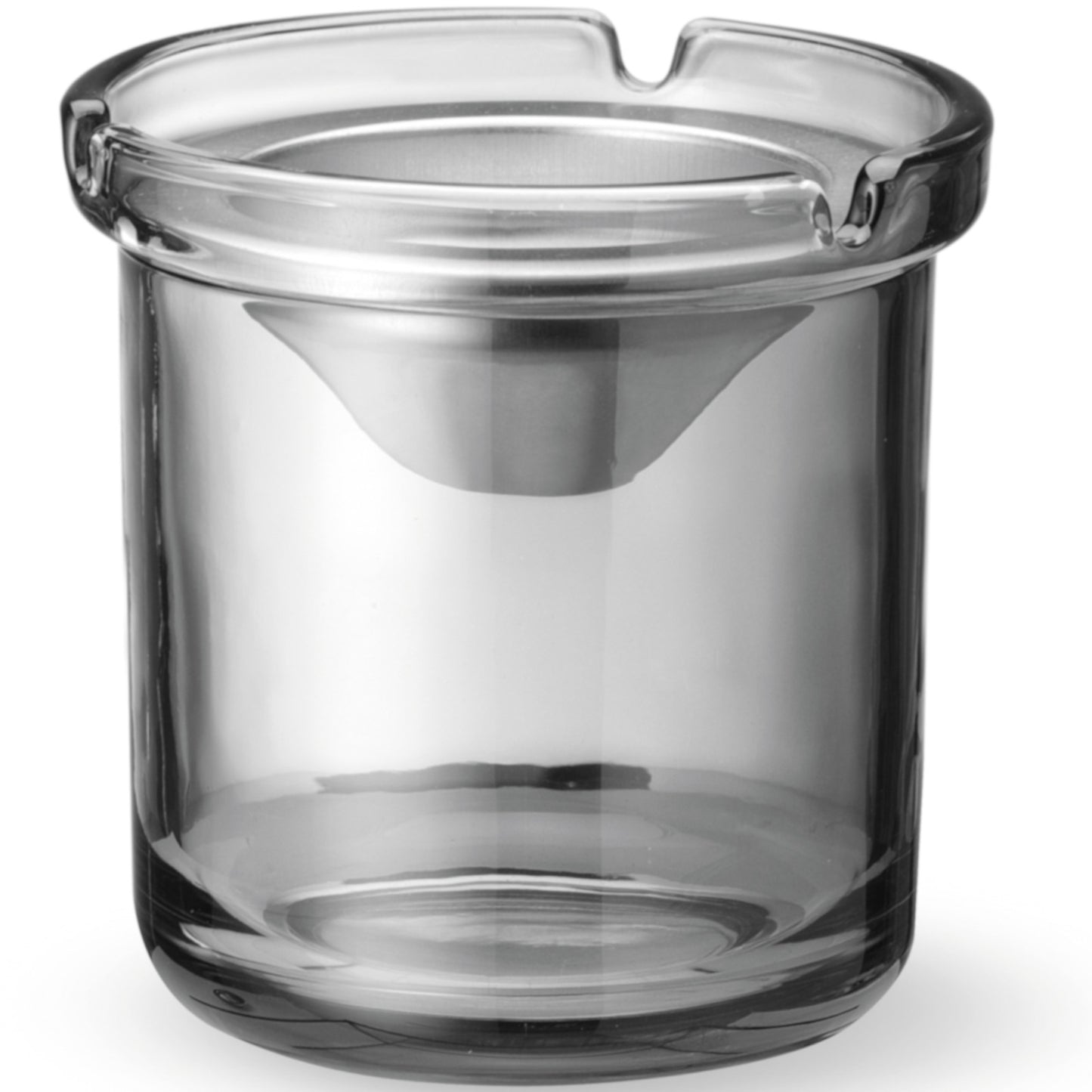 Ashtrays – Glass ashtray with steel insert, dia. 98 x - Carlat