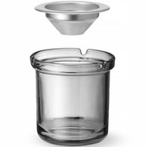 Ashtrays – Glass ashtray with steel insert, dia. 98 x - Carlat