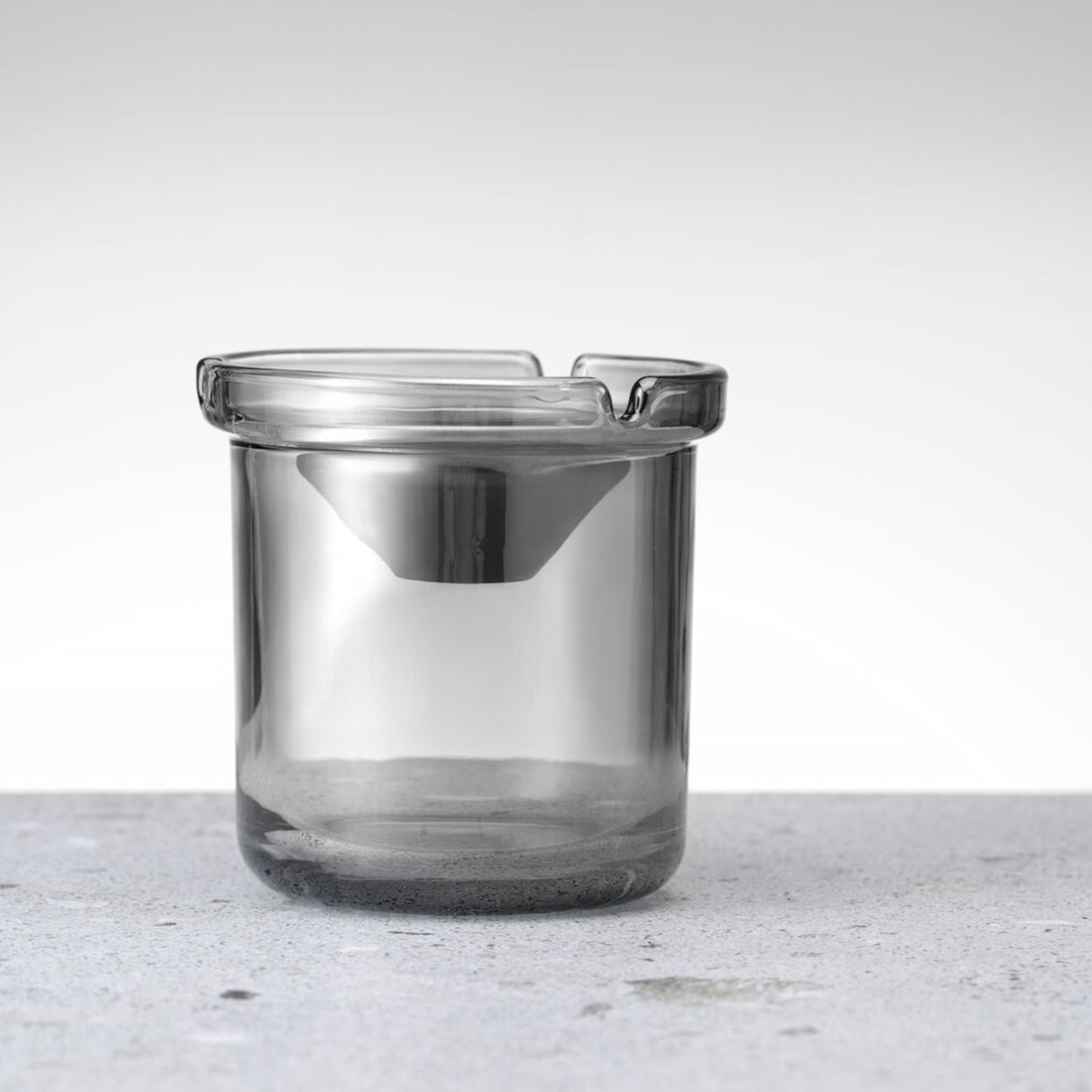 Ashtrays – Glass ashtray with steel insert, dia. 98 x - Carlat