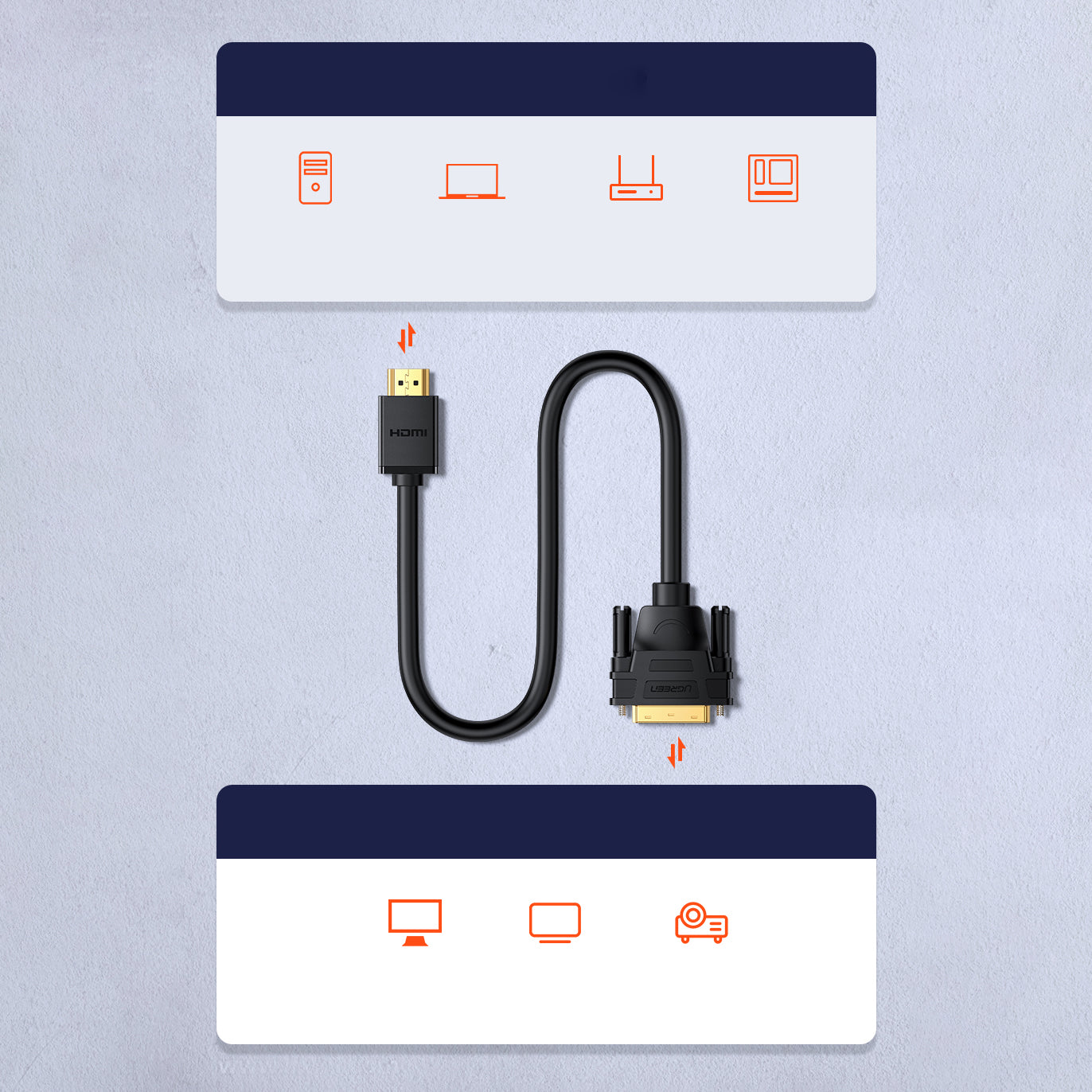 Audio & Video Cables – Bidirectional HDMI - DVI cable - Carlat