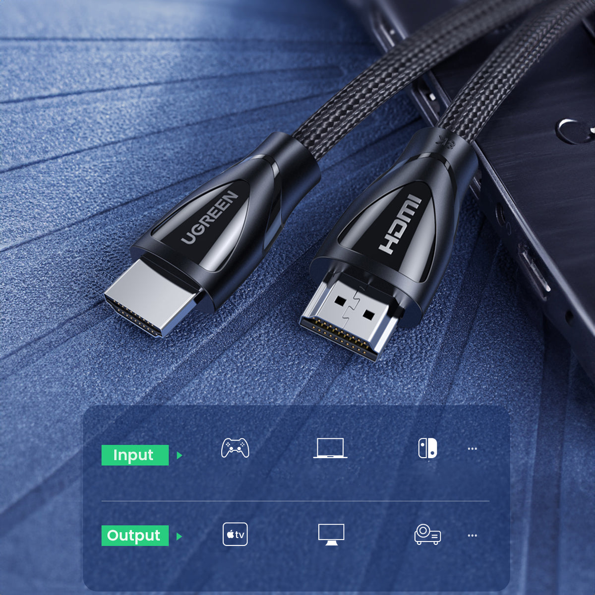 Audio- & Videokabel – Geflochtenes Kabel mit HDMI