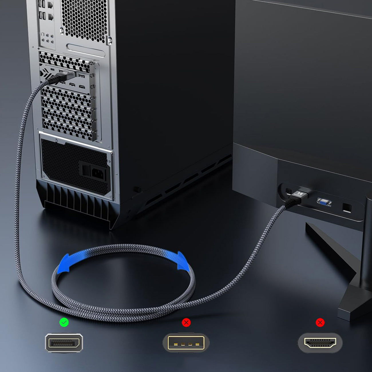 Audio & Video Cables – Cable DisplayPort cable with VESA - Carlat