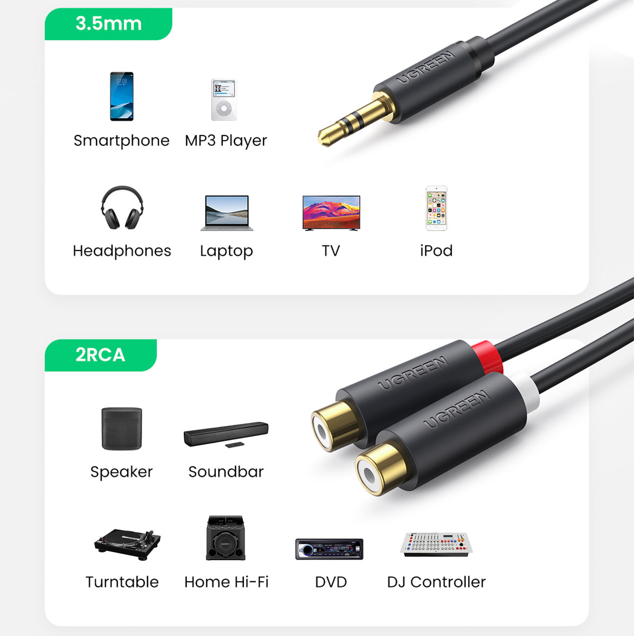 Audio & Video Cables – Cable audio jack adapter cable - Carlat