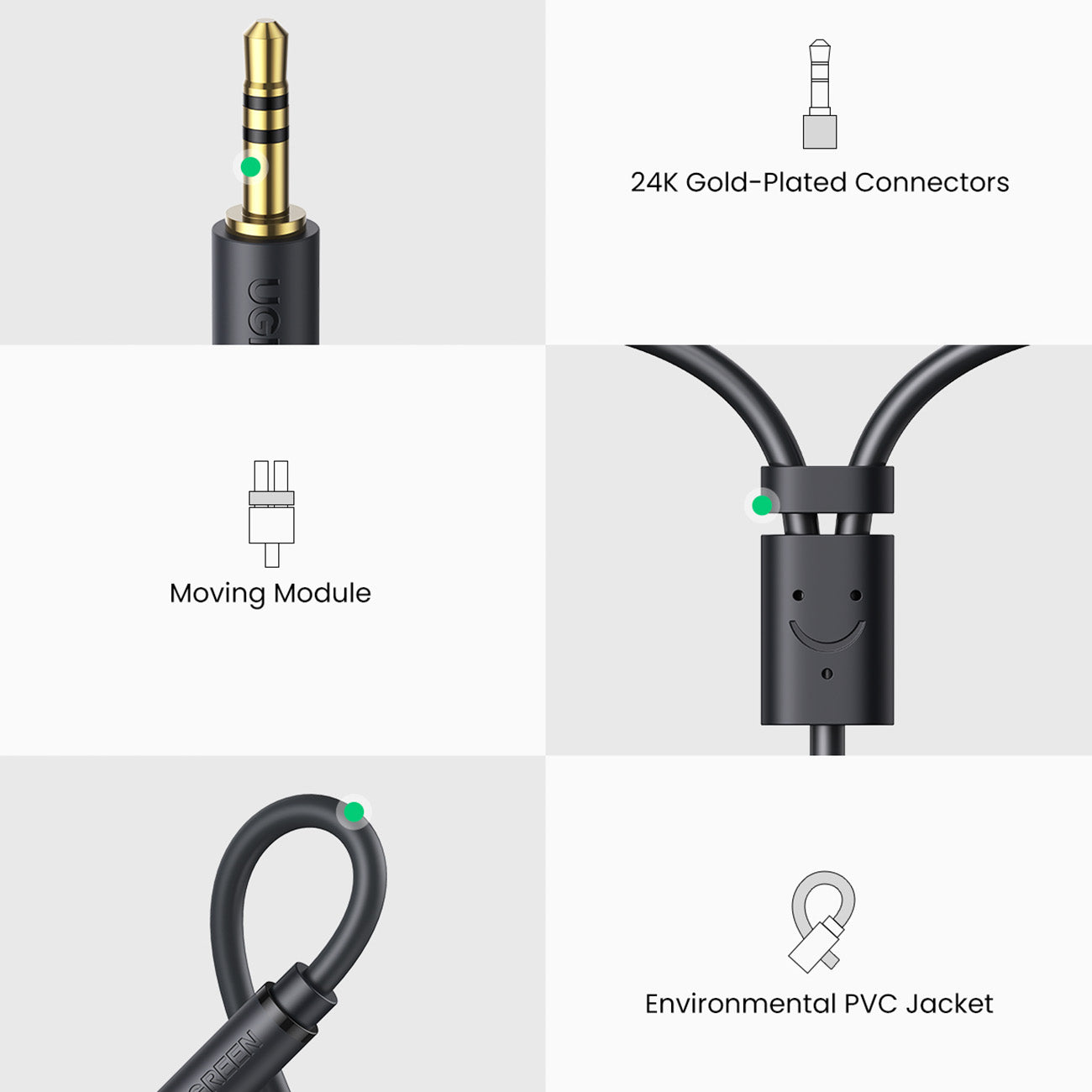 Audio & Video Cables – Cable audio jack adapter cable - Carlat