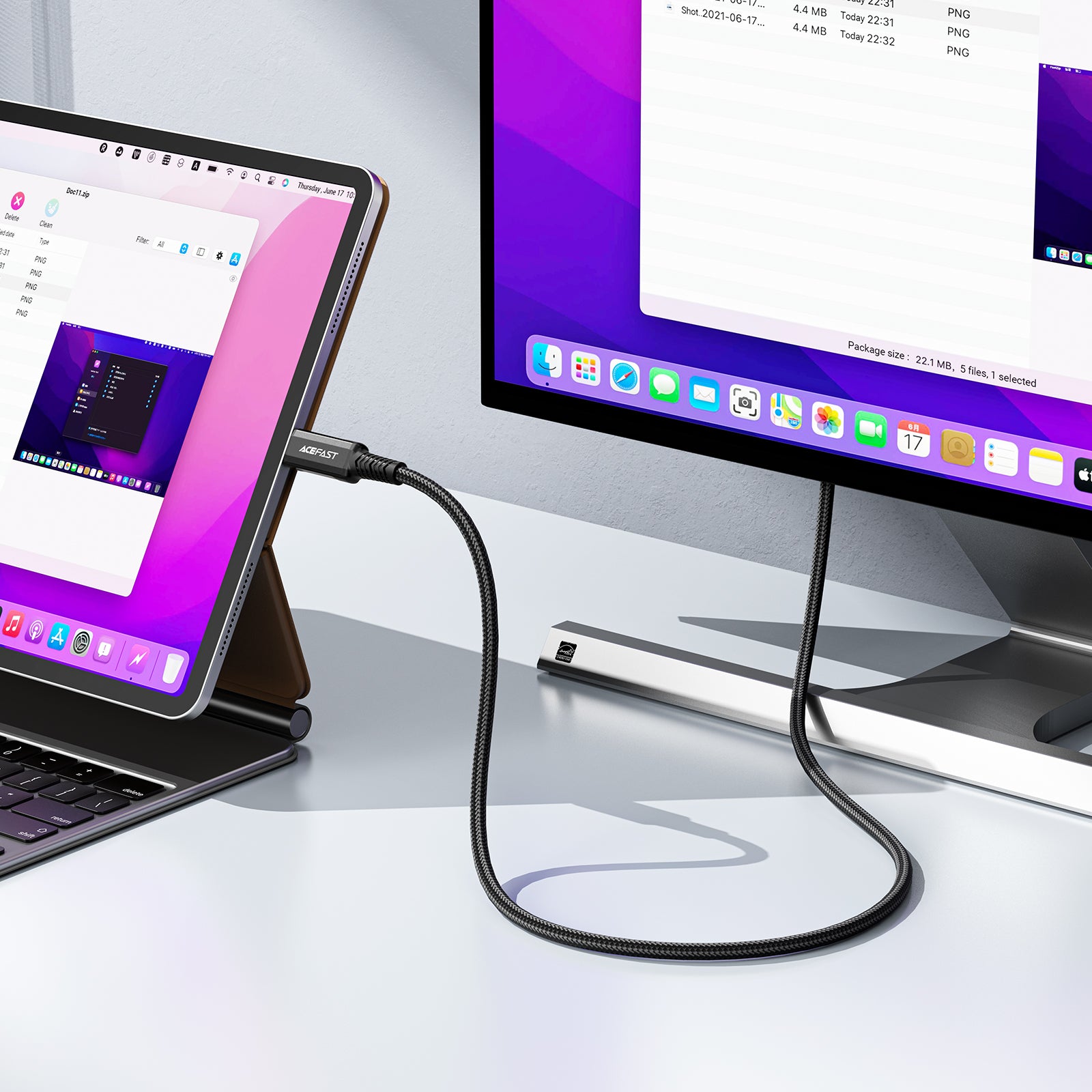 Audio-video cable USB-C - HDMI 4K 60Hz HDR 1.8m - black - Carlat