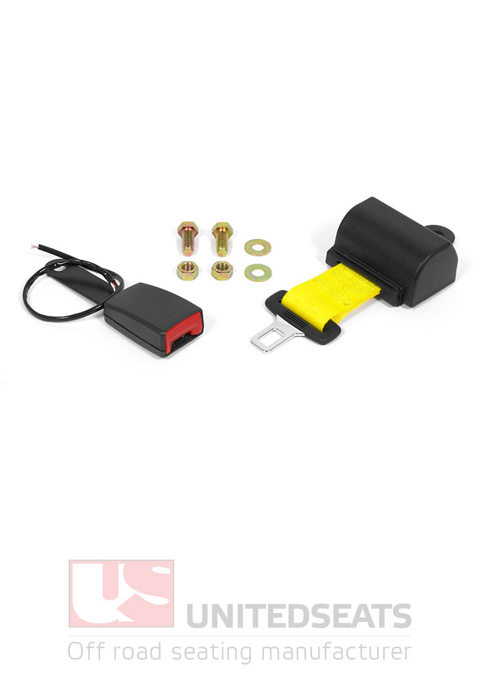 Automatic 2-point ALR seat belt with switch 150mm yellow - Carlat