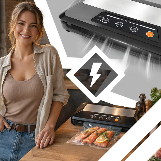 Automatic Vacuum Sealer and Food Packer 110W + Large Accessory Set - OR1108 - Carlat