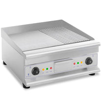 BBQ barbecue plate double smooth ribbed with fat drawer 230 V 2x 3200 W - Carlat