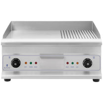 BBQ barbecue plate double smooth ribbed with fat drawer 230 V 2x 3200 W - Carlat