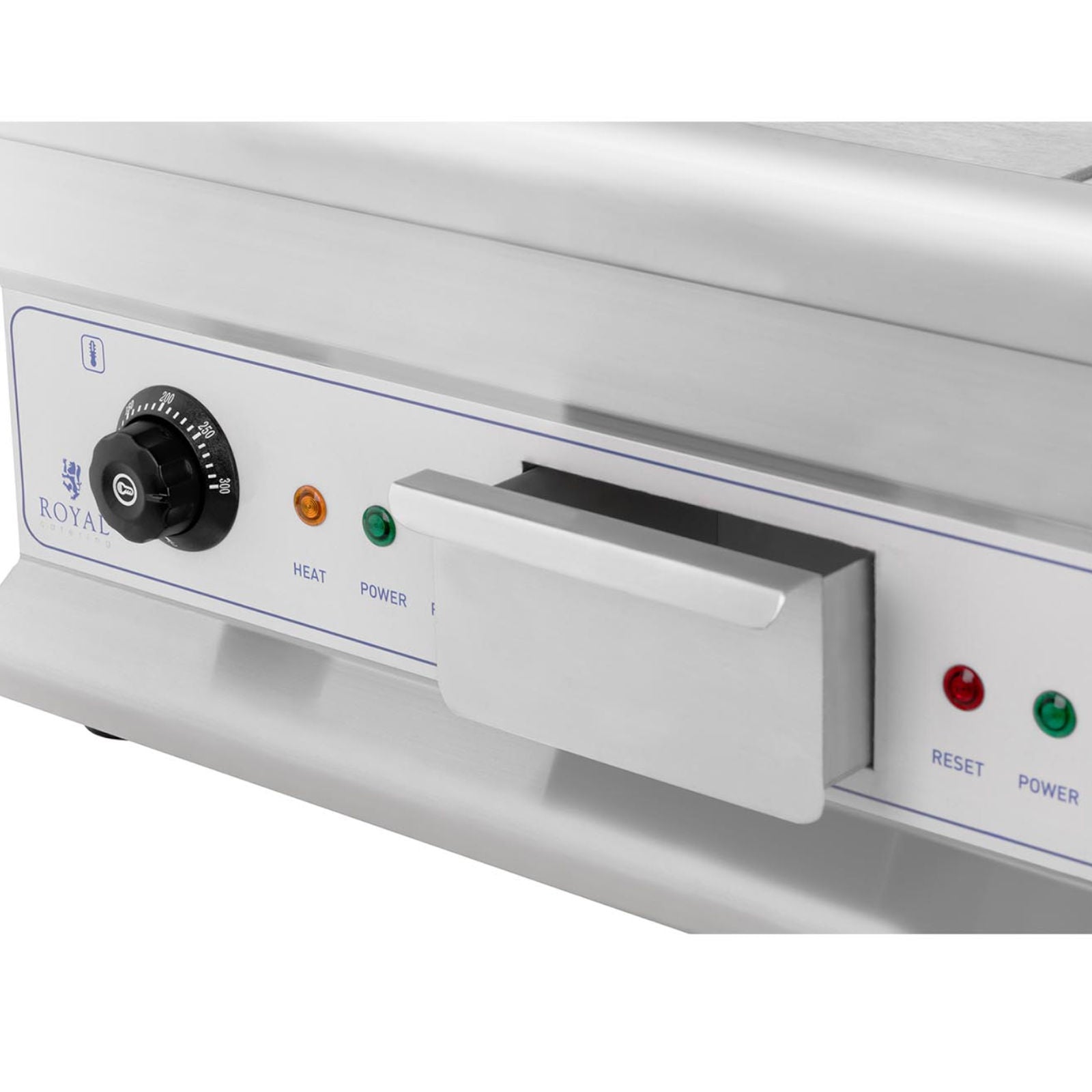 BBQ barbecue plate double smooth ribbed with fat drawer 230 V 2x 3200 W - Carlat