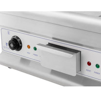 BBQ barbecue plate double smooth ribbed with fat drawer 230 V 2x 3200 W - Carlat