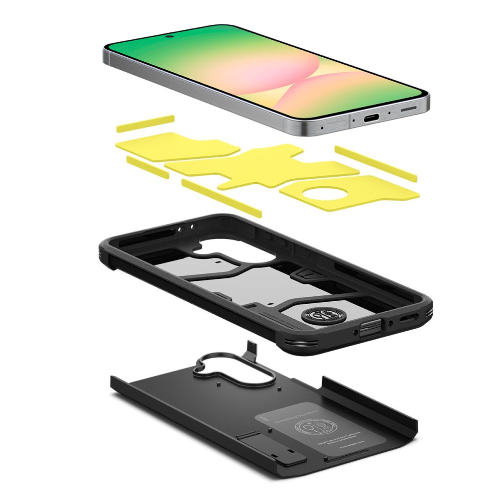 Back case for Samsung Galaxy A56 5G with Tough Armor stand - black - Carlat