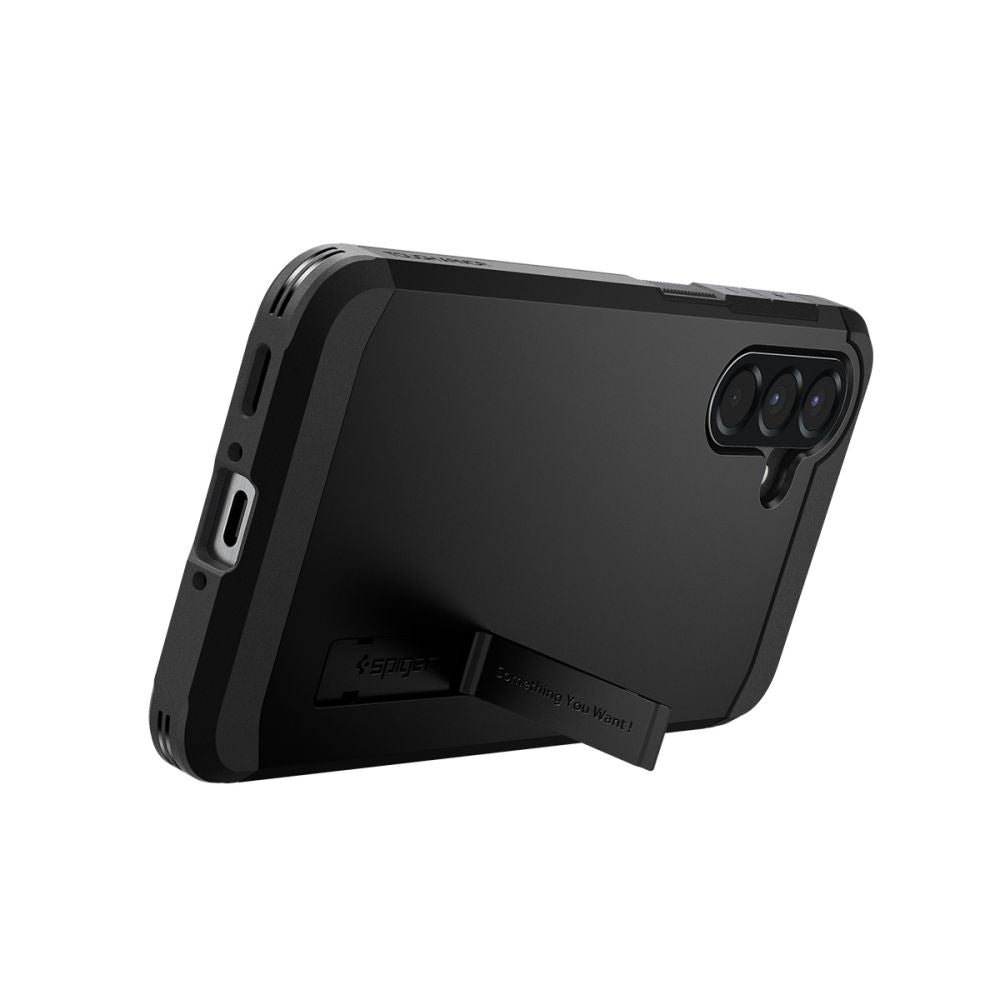 Back case for Samsung Galaxy A56 5G with Tough Armor stand - black - Carlat