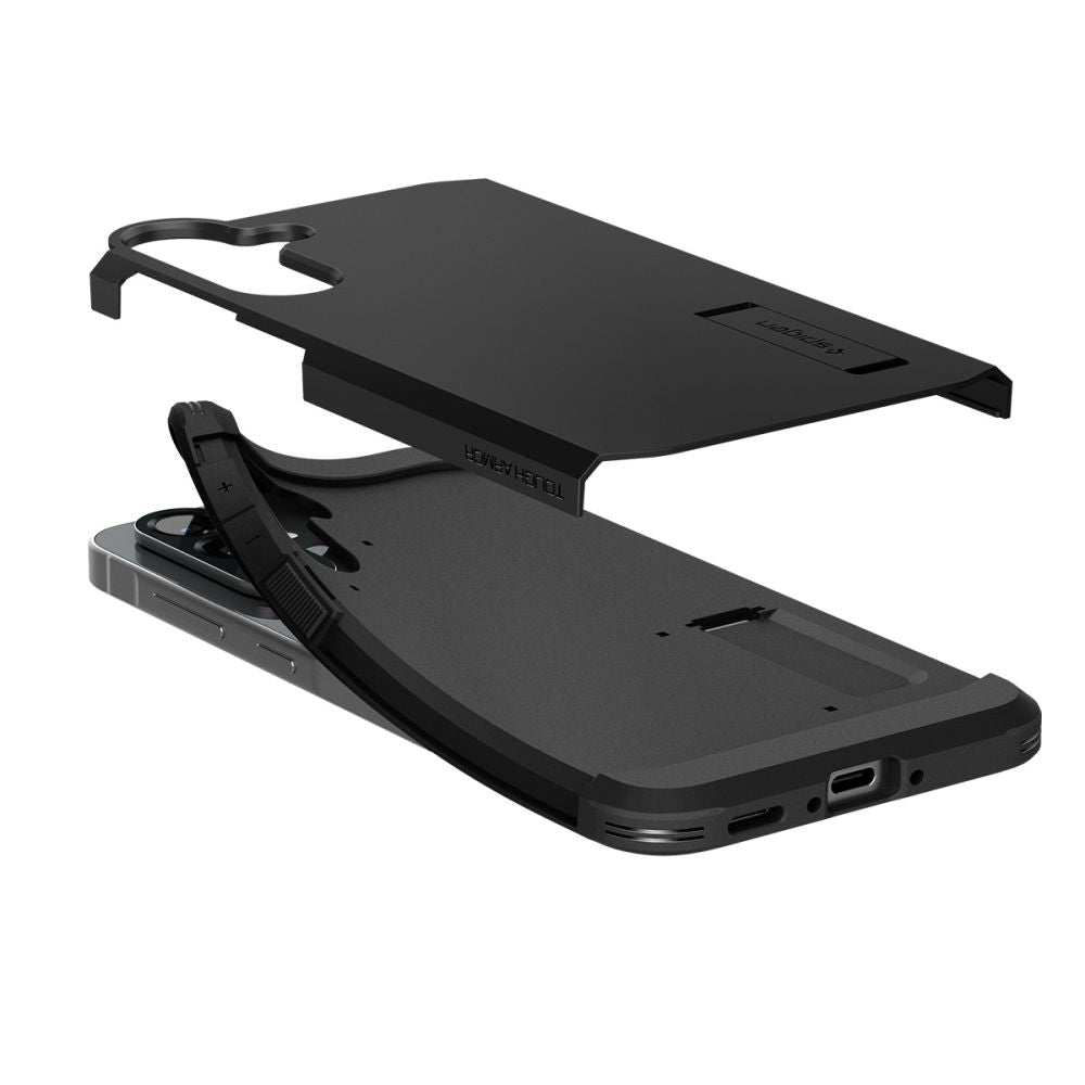 Back case for Samsung Galaxy A56 5G with Tough Armor stand - black - Carlat