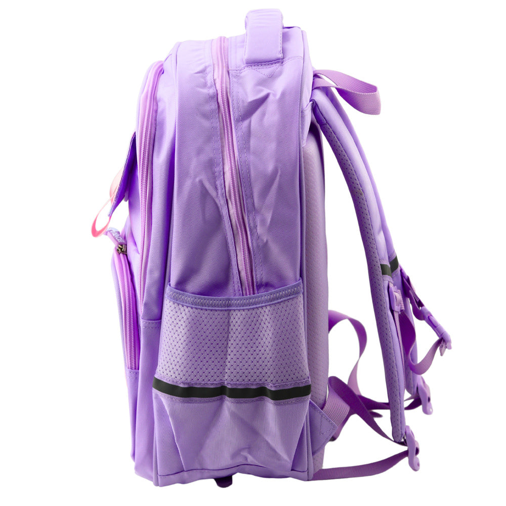 LEAN Backpacks – School Backpack with White Cat, Purple Chest Strap, 20L – image 2