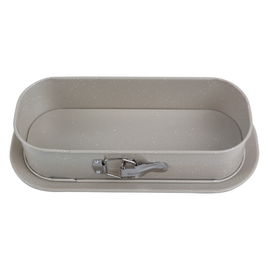 Baking pan with removable side, 34.5 × 15.5 × 8 cm, carbon steel, nonstick coating, stone color, Kinghoff, KH-1976 - Carlat