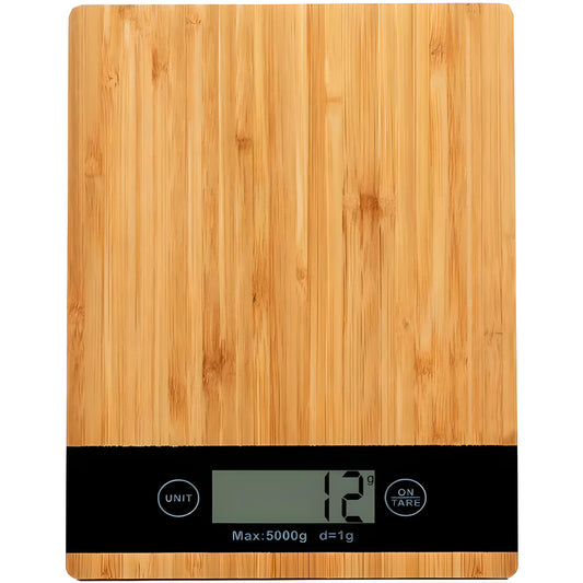 Bamboo Electronic Touchscreen Kitchen Scale, 5 kg, 1 g - e653 - Carlat