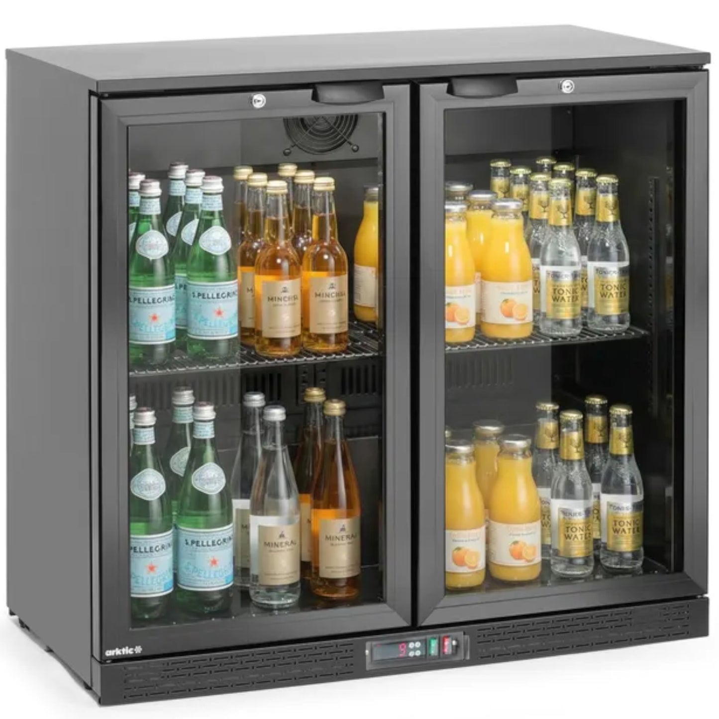 Bar fridge for drinks, 2-door LED, 158 l, 160 W, 90x53x87 cm - Carlat