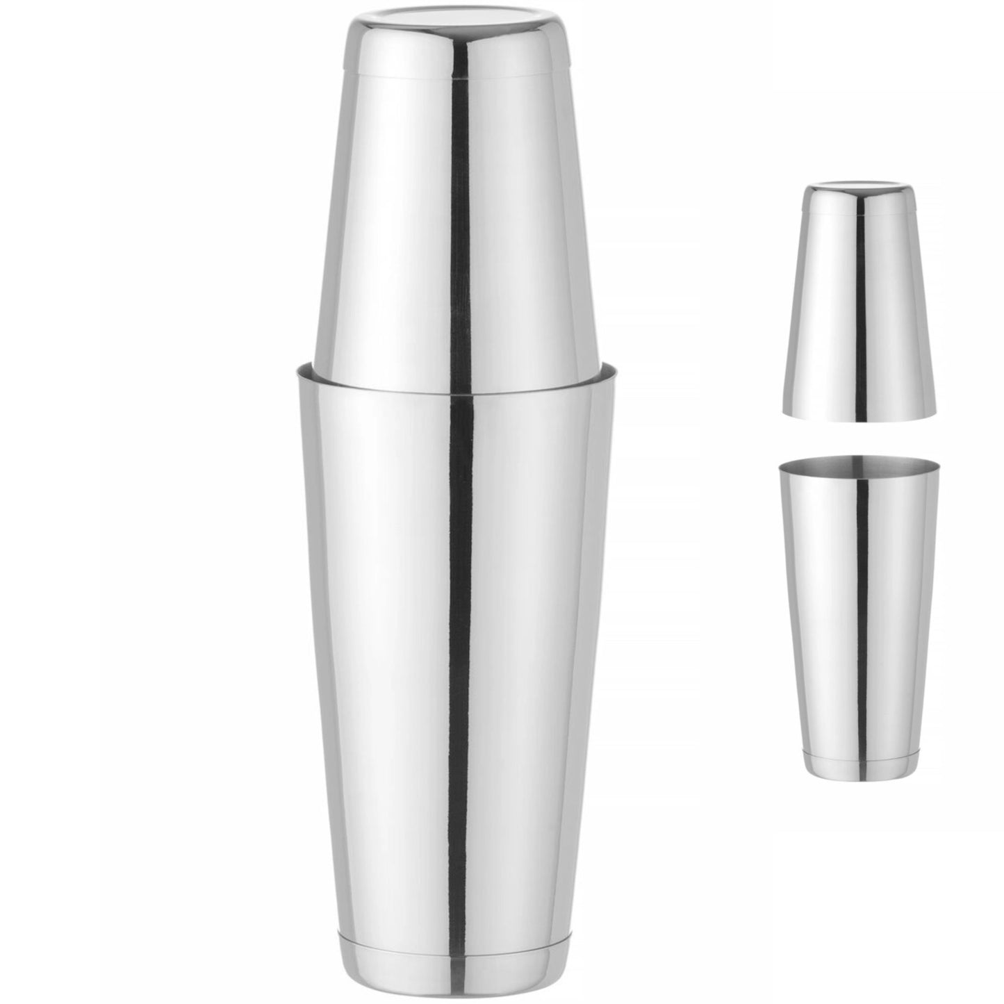 Barware – 2-piece Boston shaker for drinks and cocktails Tin - Carlat