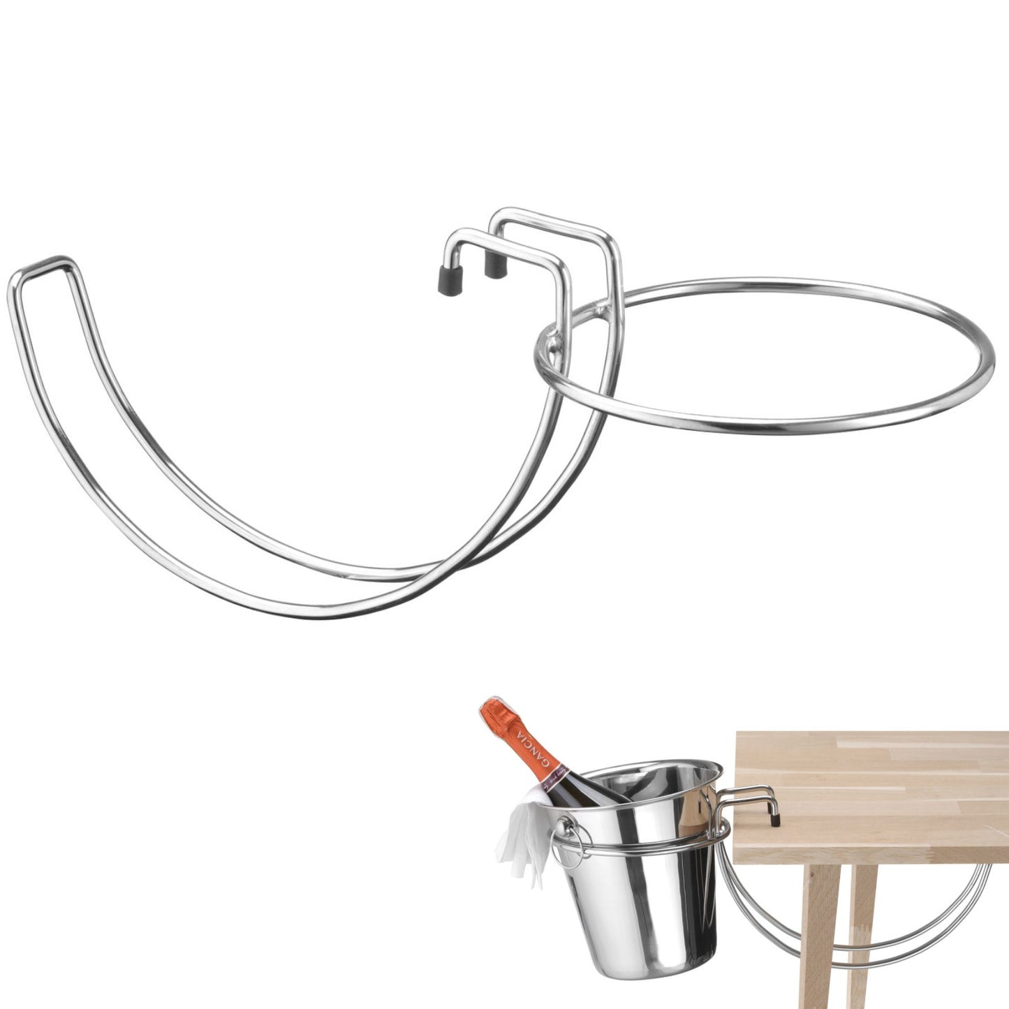 Barware – Champagne bucket stand attached to the countertop, STEEL - Carlat