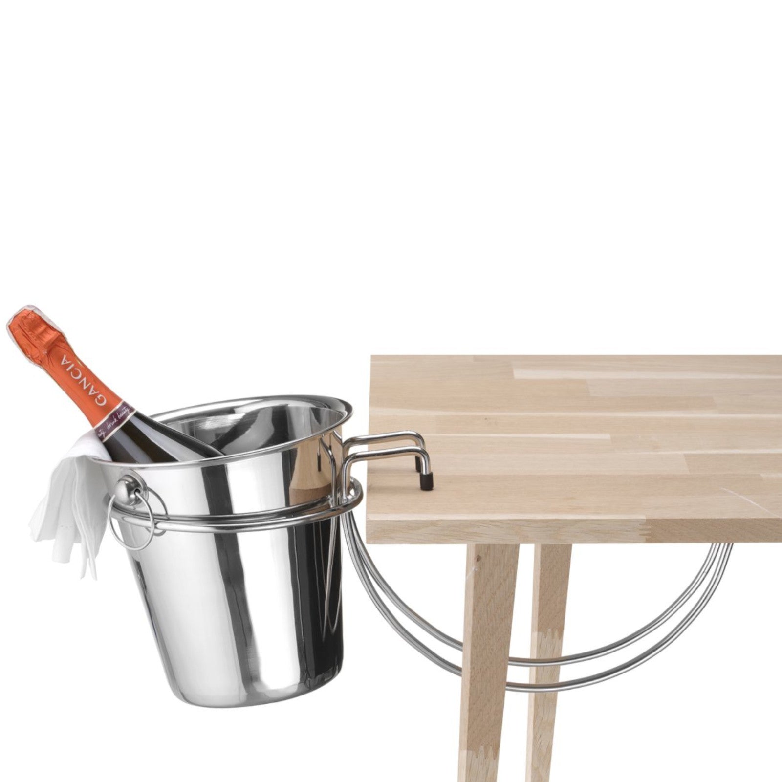 Barware – Champagne bucket stand attached to the countertop, STEEL - Carlat
