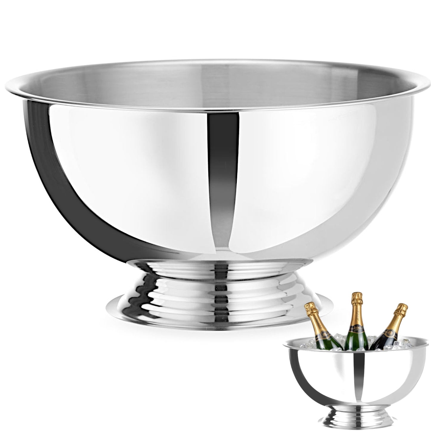 Barware – Champagne punch bowl, steel, 13 l, diameter. 393x214 - Carlat