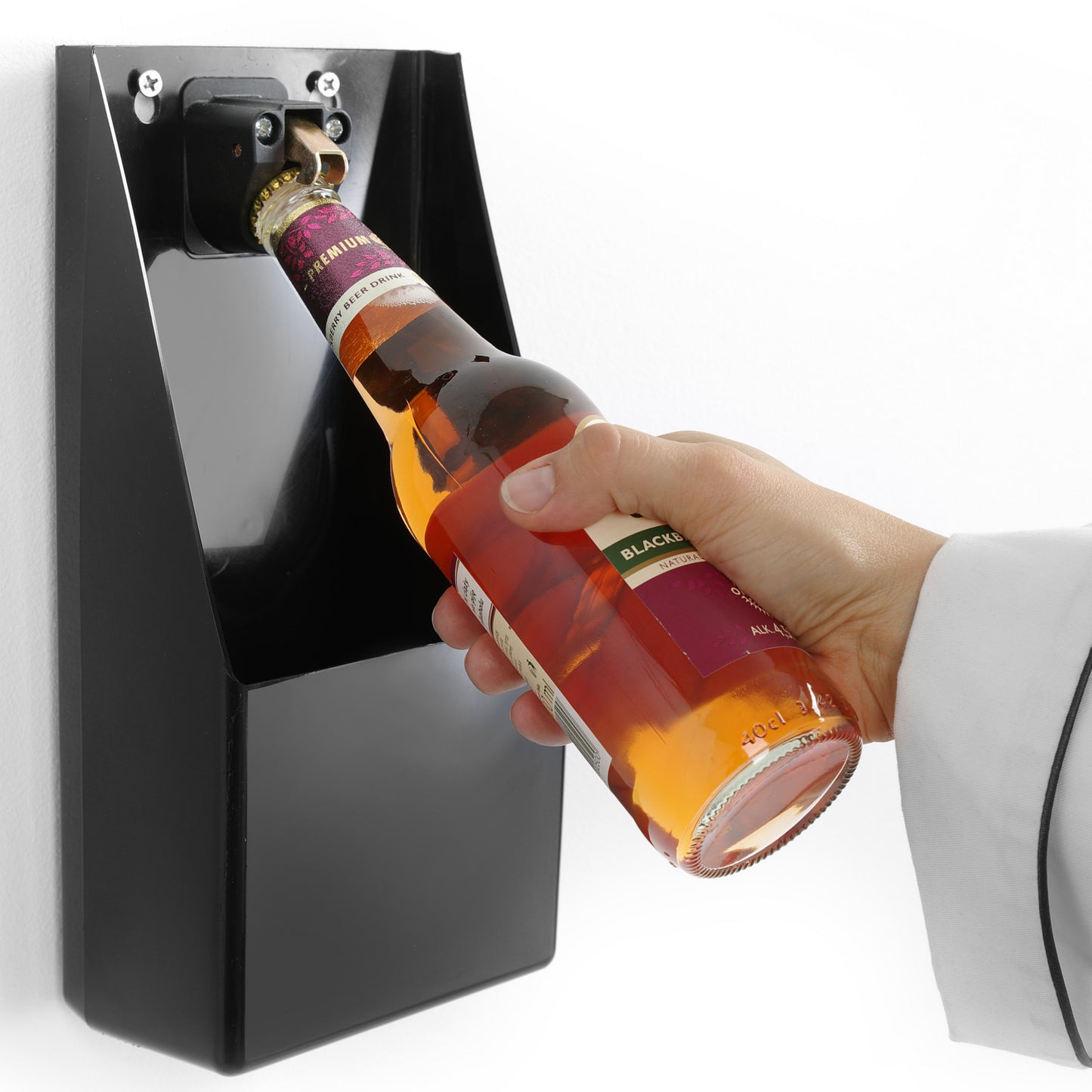 Barware – Hendi 643914 wall bottle opener with cap container - Carlat