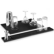 Barware – Rectangular rubber bartender's mat for pokali glasses 300x150x(H)10mm - Carlat