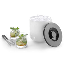 Barware – White ice container with black lid, 10L - Carlat