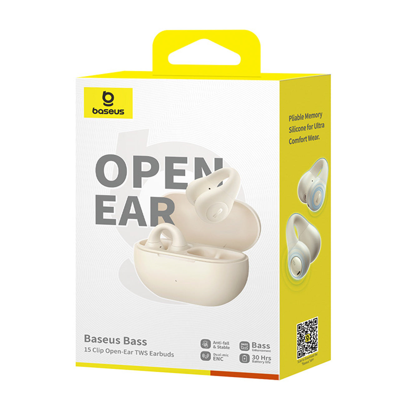 Bass 15 Clip OWS open ear wireless headphones with USB-C - Carlat