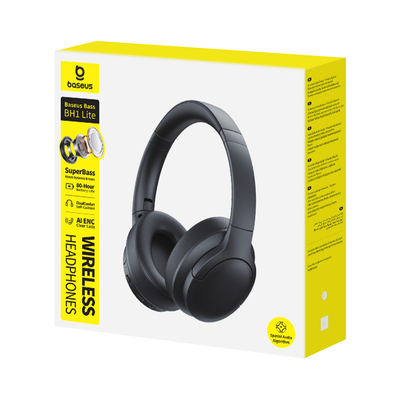 Bass BH1 Bluetooth on-ear wireless headphones - black - Carlat