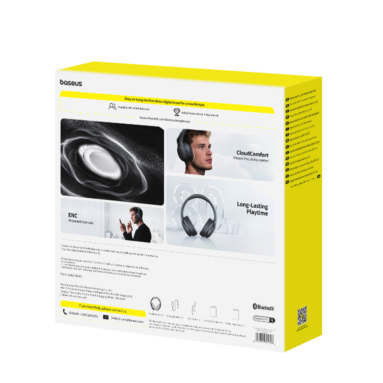 Bass BH1 Bluetooth on-ear wireless headphones - black - Carlat