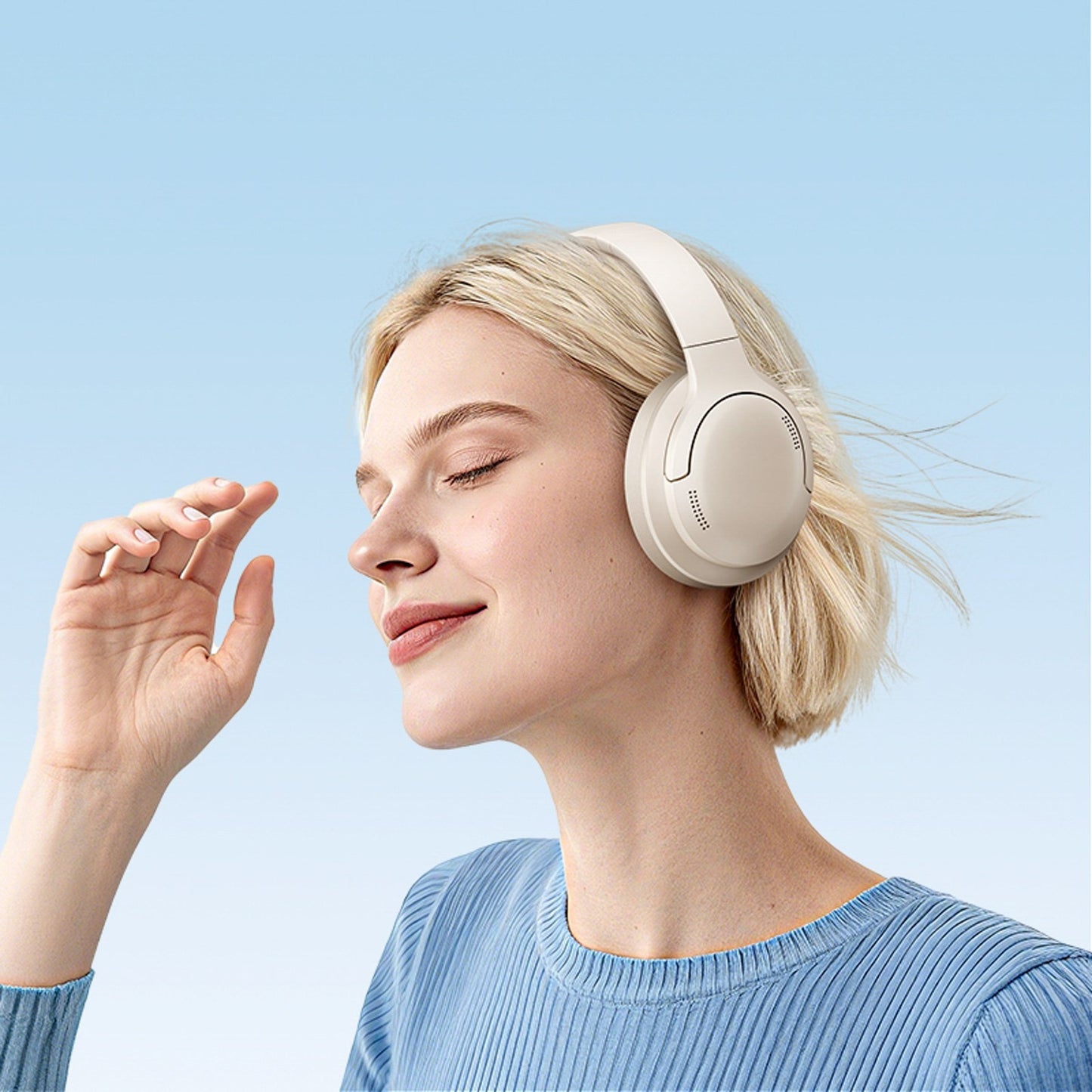 Bass BH1 Lite Bluetooth on-ear wireless headphones - white - Carlat