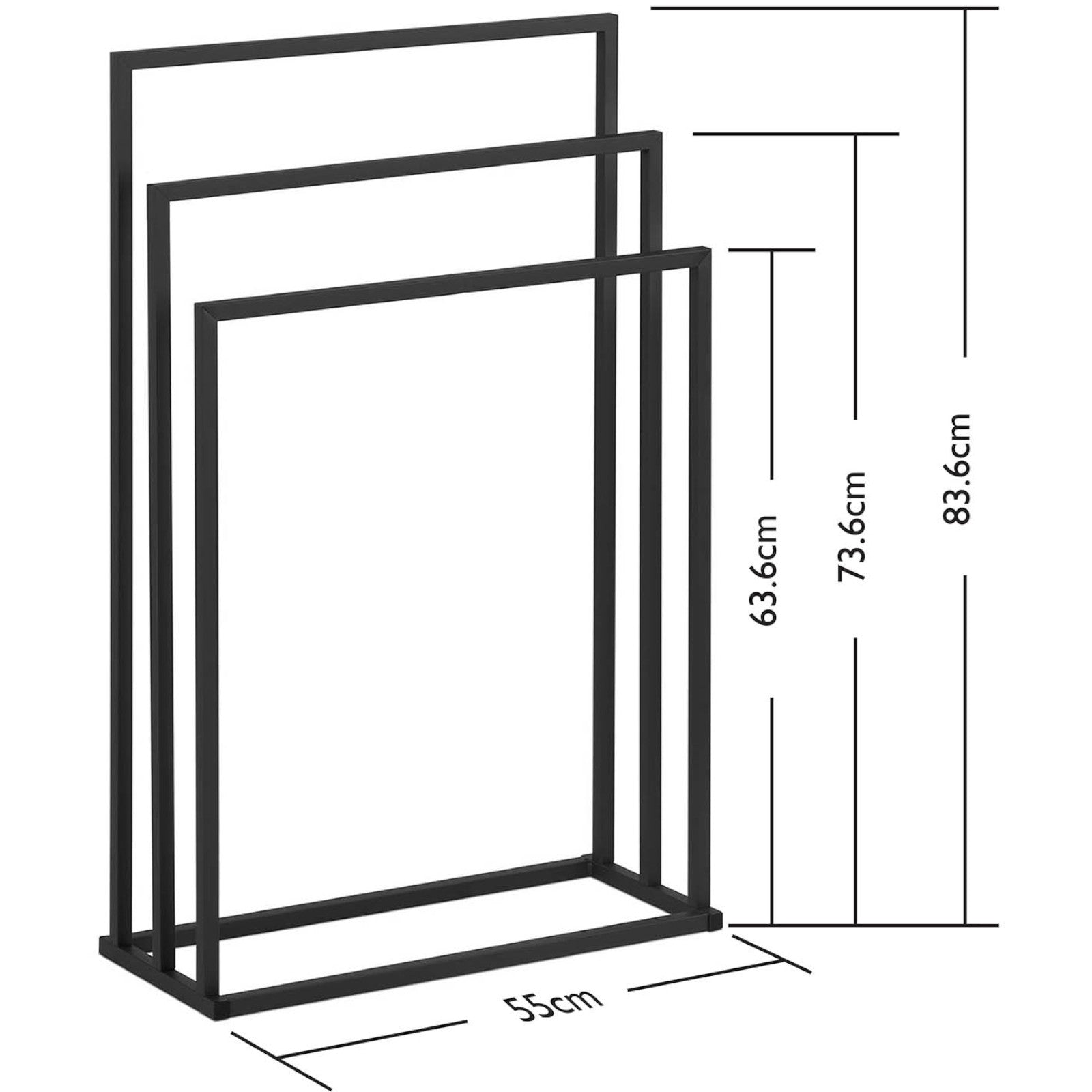 Bathroom Furniture Sets – Free-standing floor stand for 3 towels, - Carlat