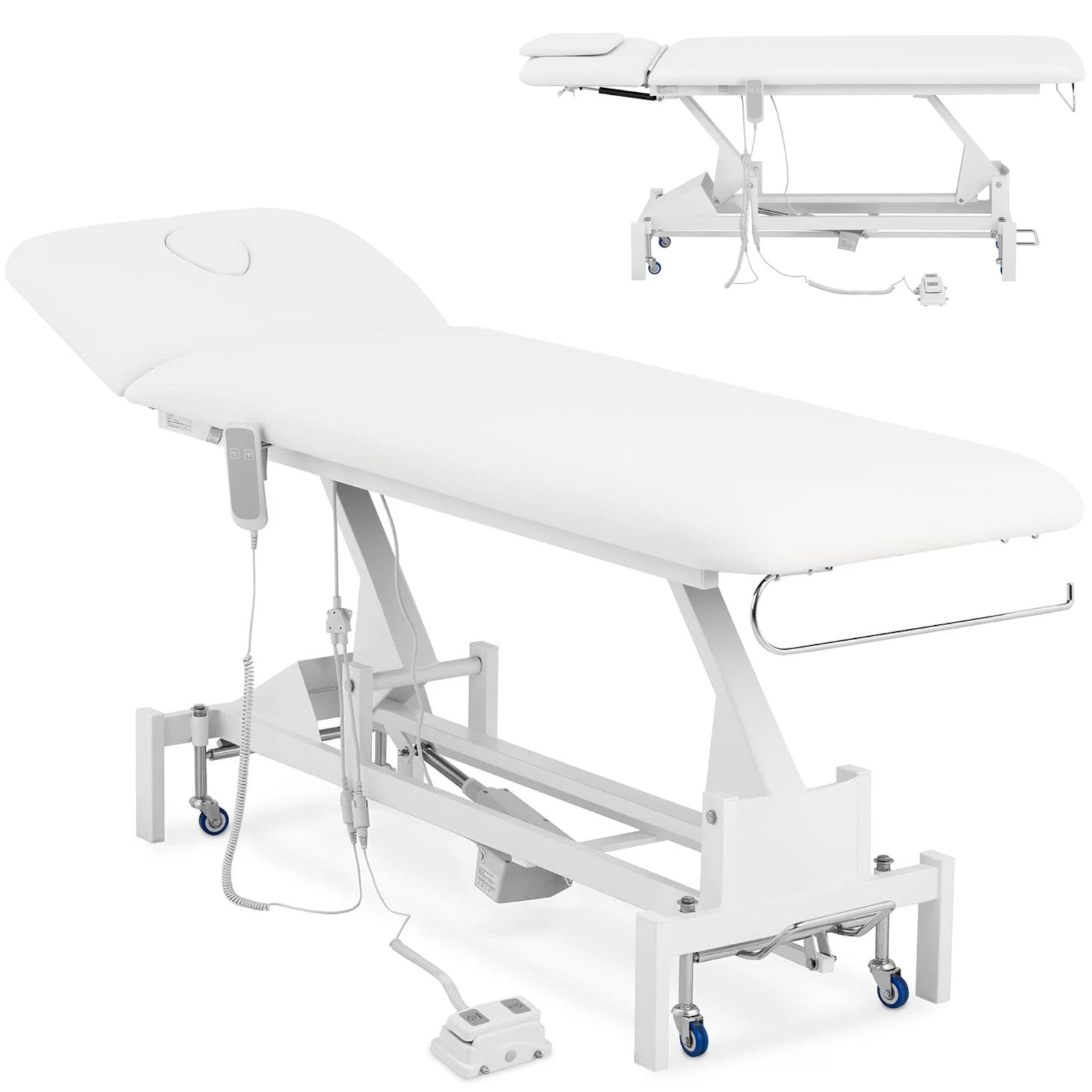 Bed bedding bespoke bespoke beach for electric massage 1 engine 200 kg LILLE - white - Carlat