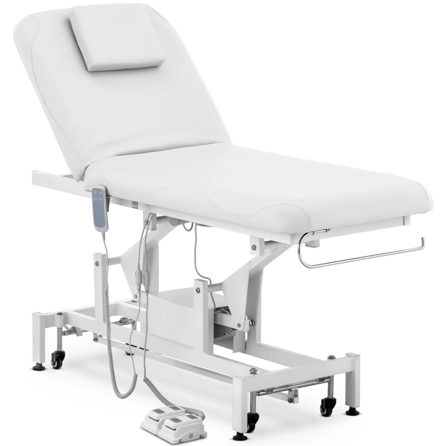 Bed, electric massage table, 2 motors, 200 kg LYON - white - Carlat