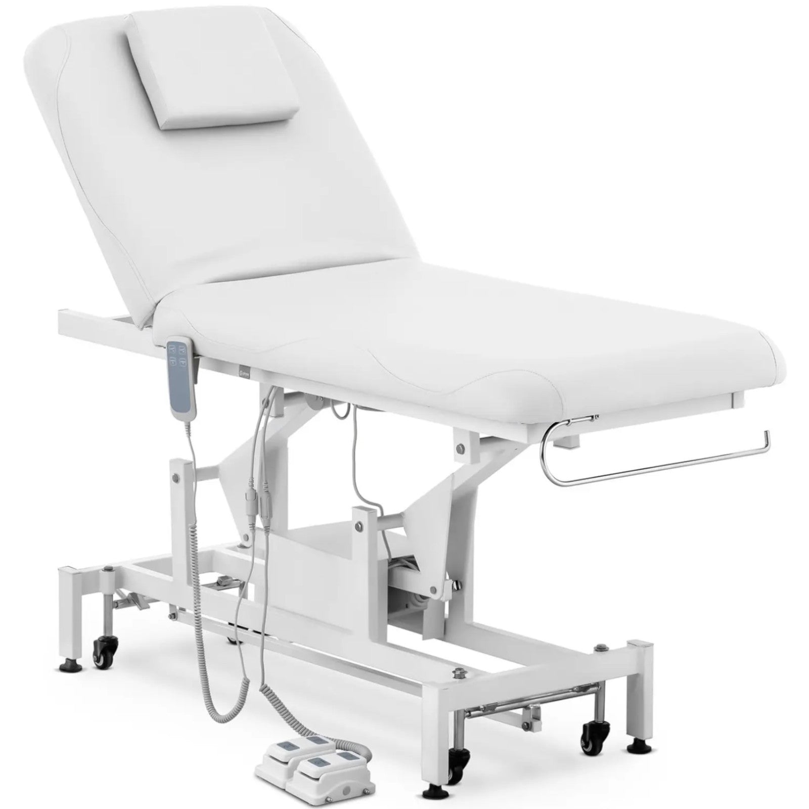 Bed, electric massage table, 2 motors, 200 kg LYON - white - Carlat