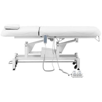 Bed, electric massage table, 2 motors, 200 kg LYON - white - Carlat