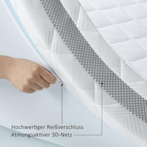 BedStory Gel Topper 80 x 200 cm H3/H4 10 cm Height Cold Foam Core - Carlat