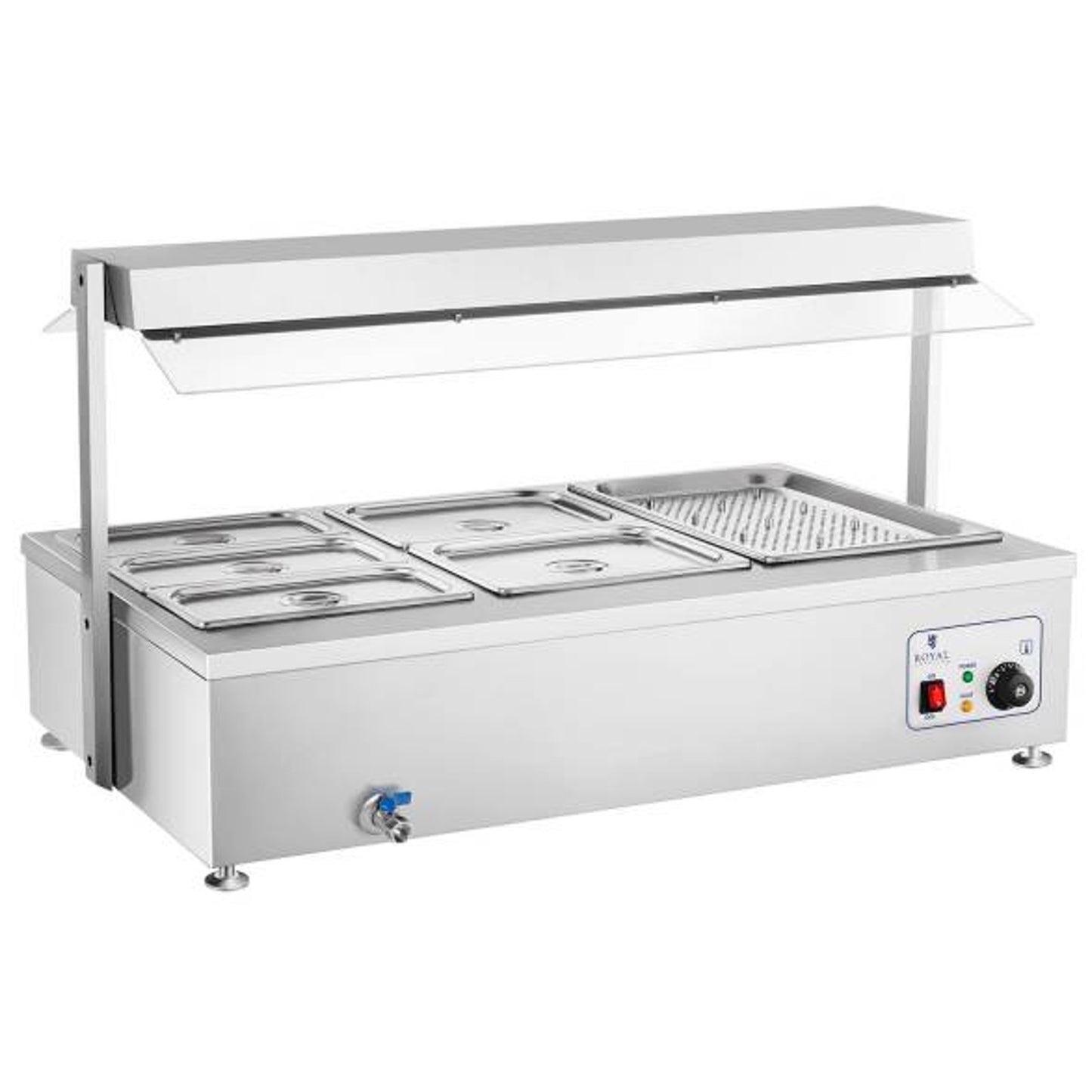 Bemar water stand heater with tap 6 x GN 150mm 55L Royal Catering - Carlat