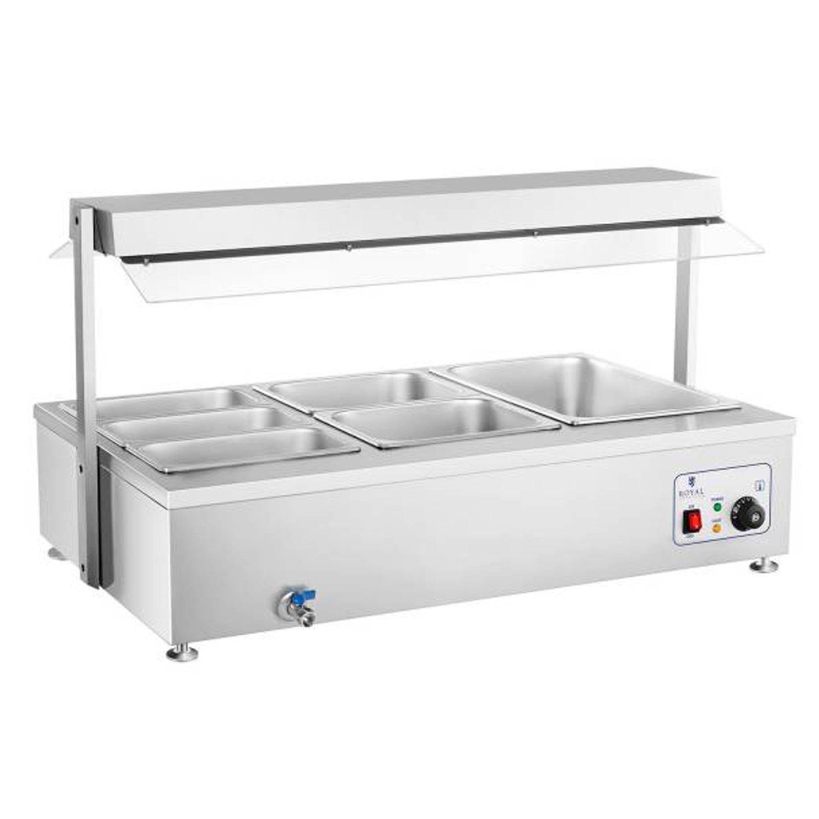 Bemar water stand heater with tap 6 x GN 150mm 55L Royal Catering - Carlat