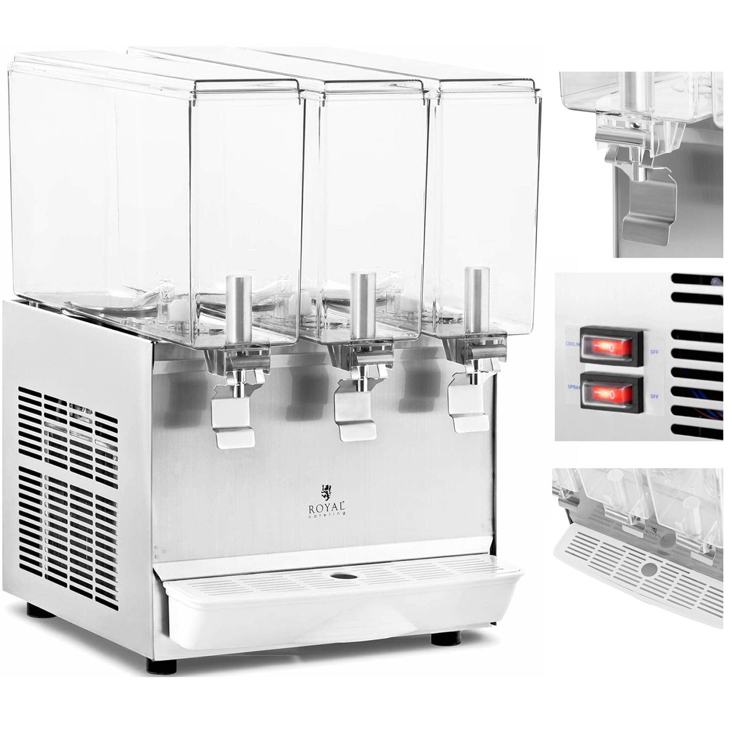 Beverage Dispensers – Triple cooling dispenser for juices and drinks, - Carlat