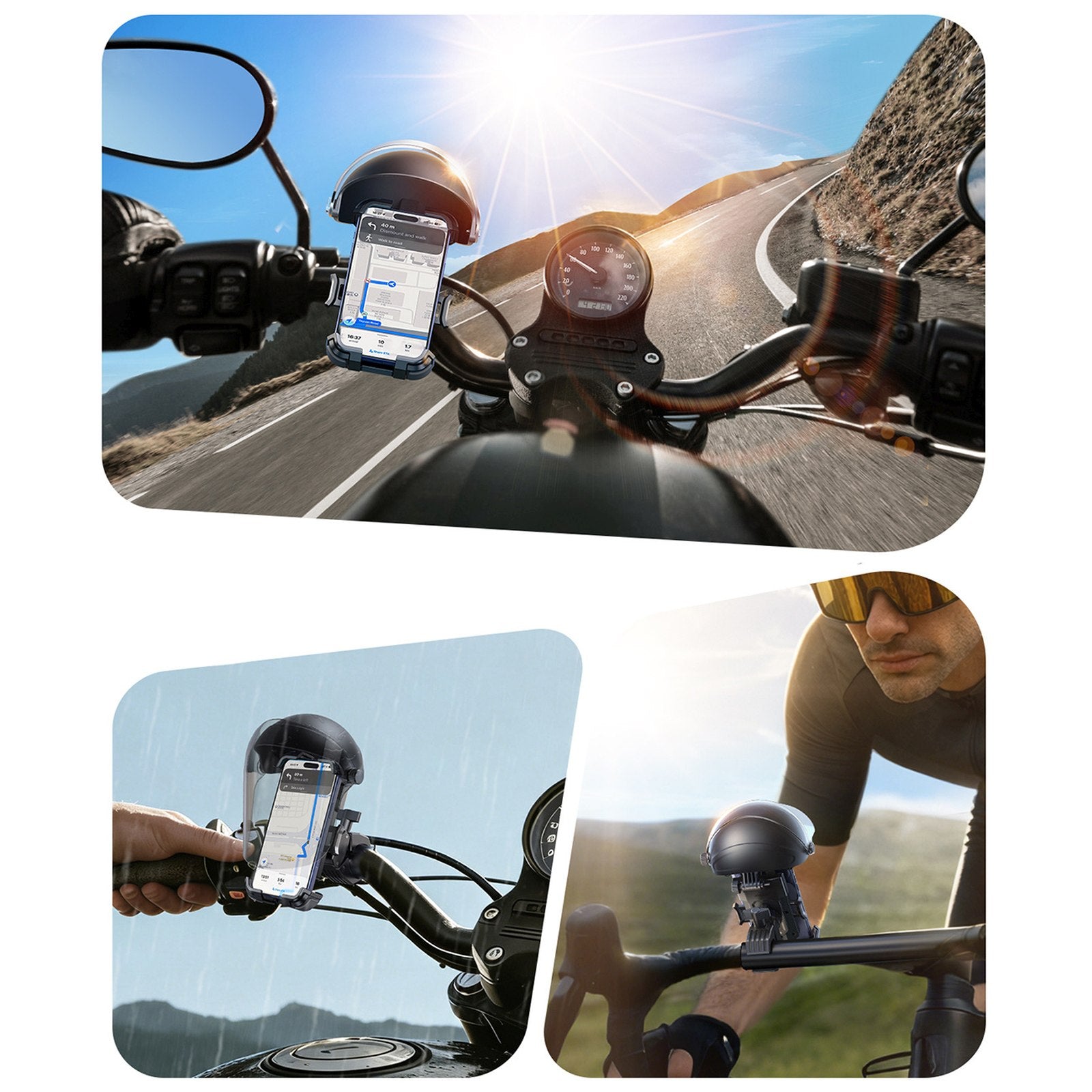 Bicycle Accessories – Automatic bicycle holder with sun visor - Carlat