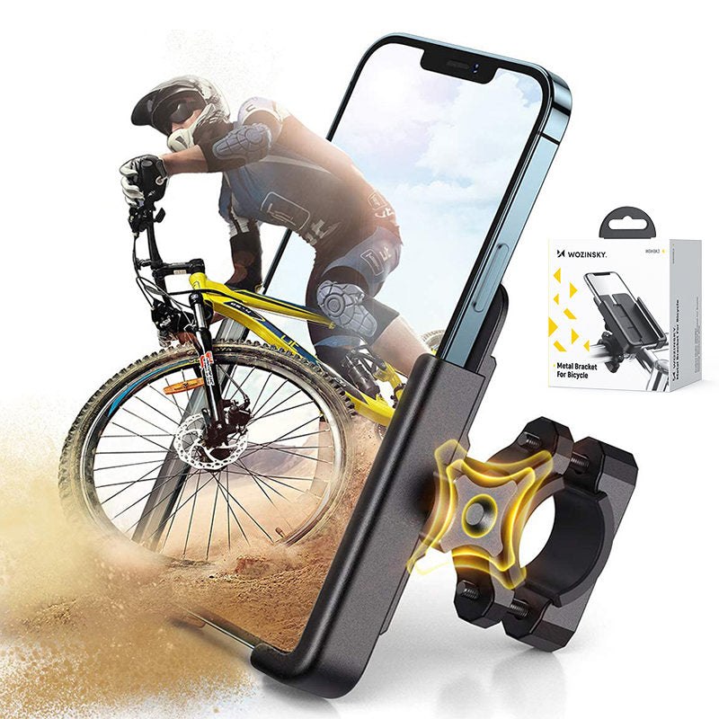 Bicycle Accessories – Metal bike phone holder. scooters black - Carlat