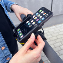 Bicycle Accessories – Metal bike phone holder. scooters black - Carlat