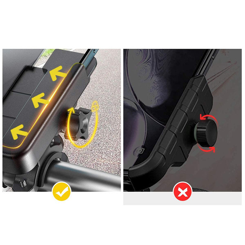 Bicycle Accessories – Metal bike phone holder. scooters black - Carlat