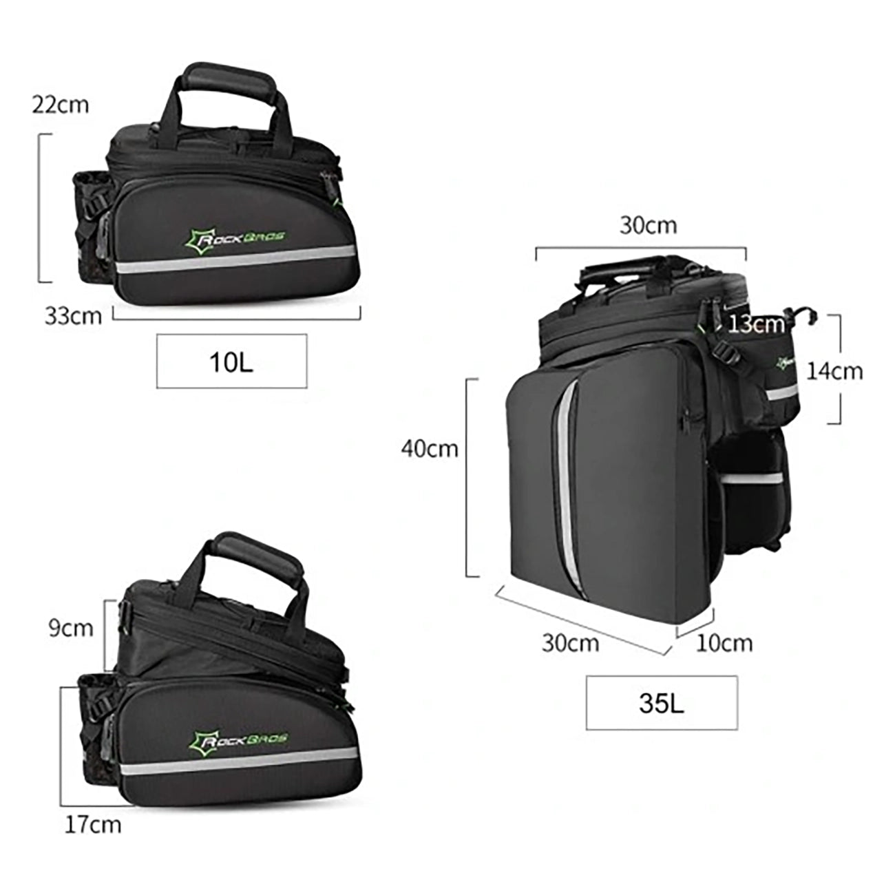 Bicycle Bags & Panniers – Bicycle trunk bag 35l with - Carlat