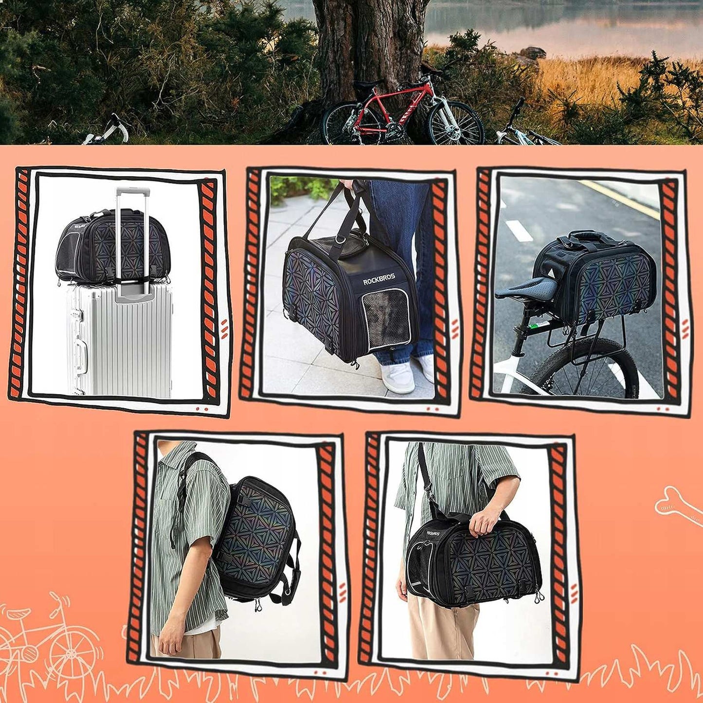 Bicycle Bags & Panniers – Foldable bicycle bag for transporting - Carlat