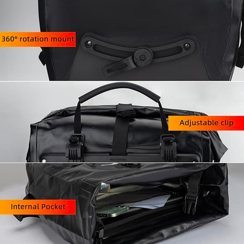 Bicycle Bags & Panniers – Waterproof, adjustable bicycle bag, 25-32L, - Carlat